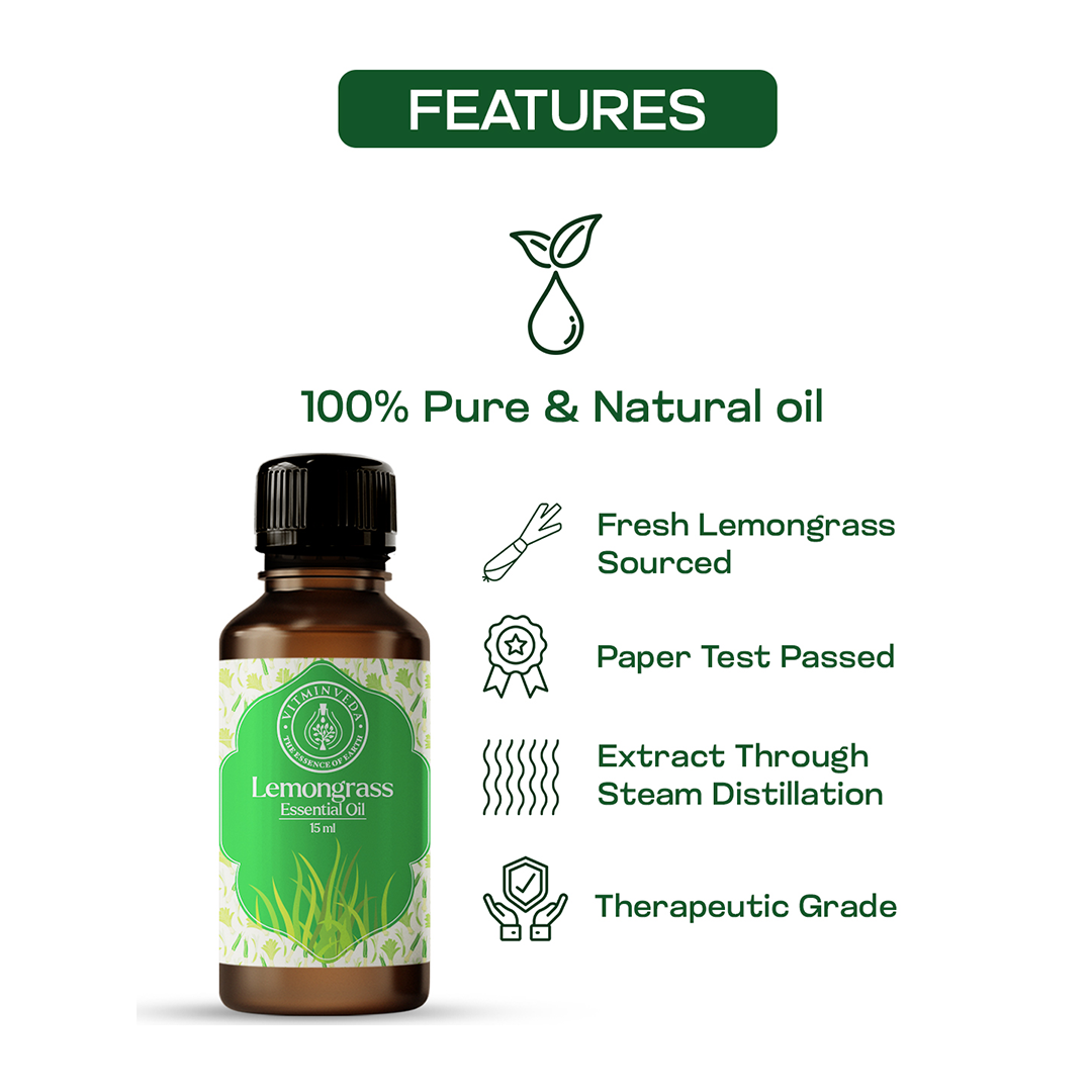 VITMINVEDA Lemongrass Essential Oil 10ml