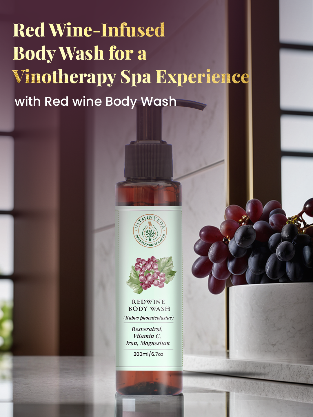 VITMINVEDA Red Wine Body Wash 200ml