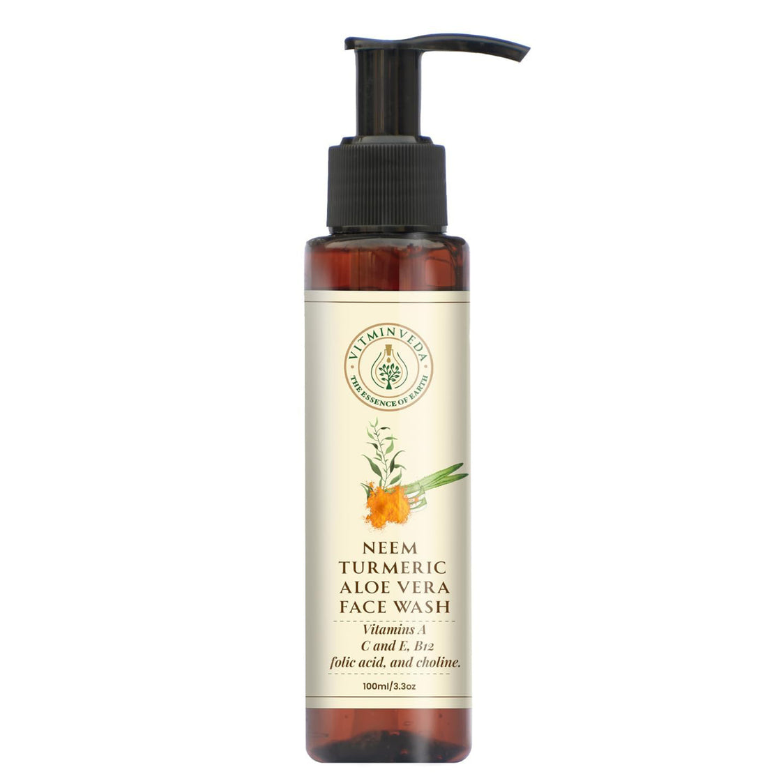 VITMINVEDA Natural Neem Turmeric Aloe Vera Face Wash 100ml