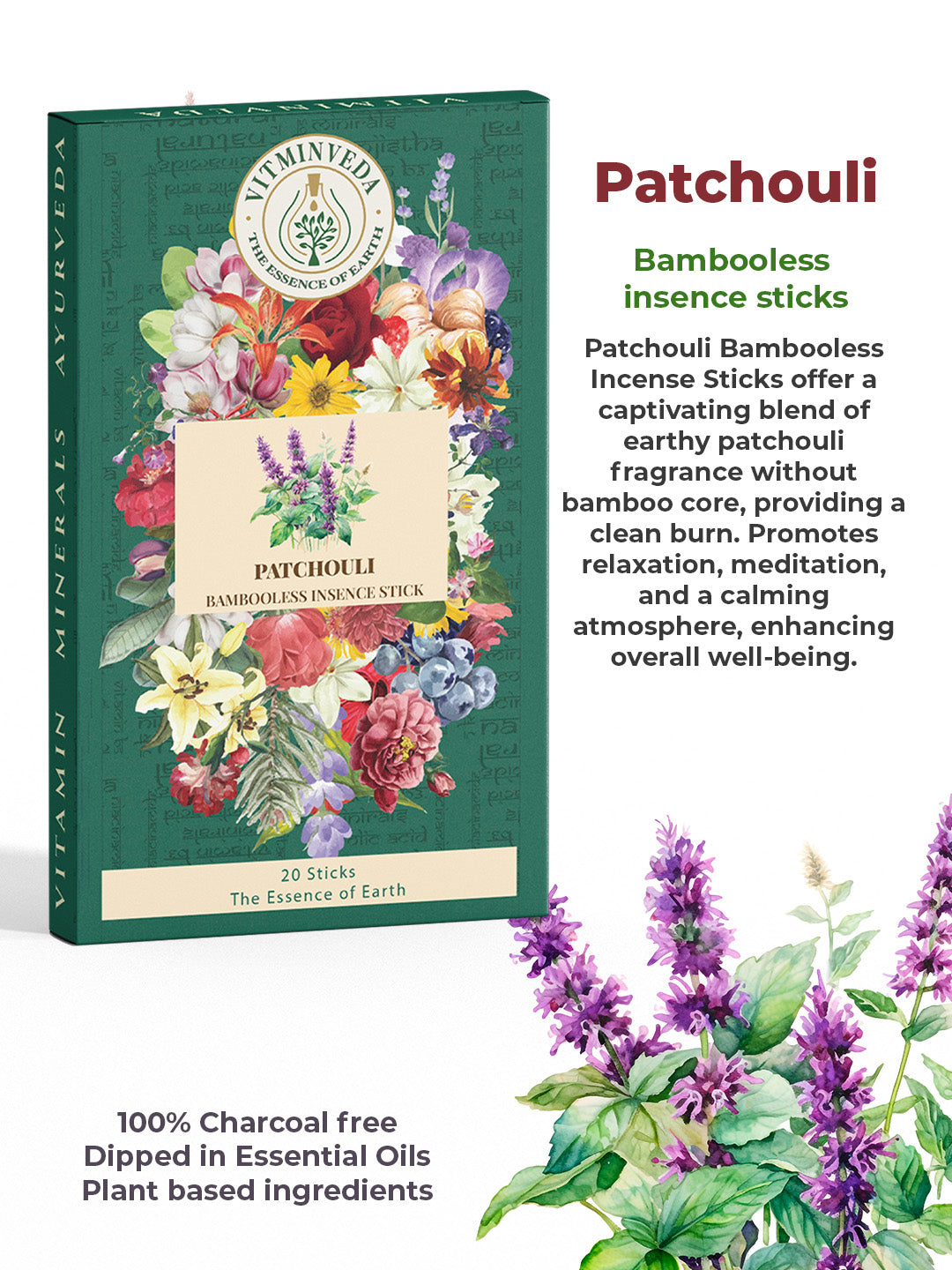 Patchouli Bambooless Incense Stick