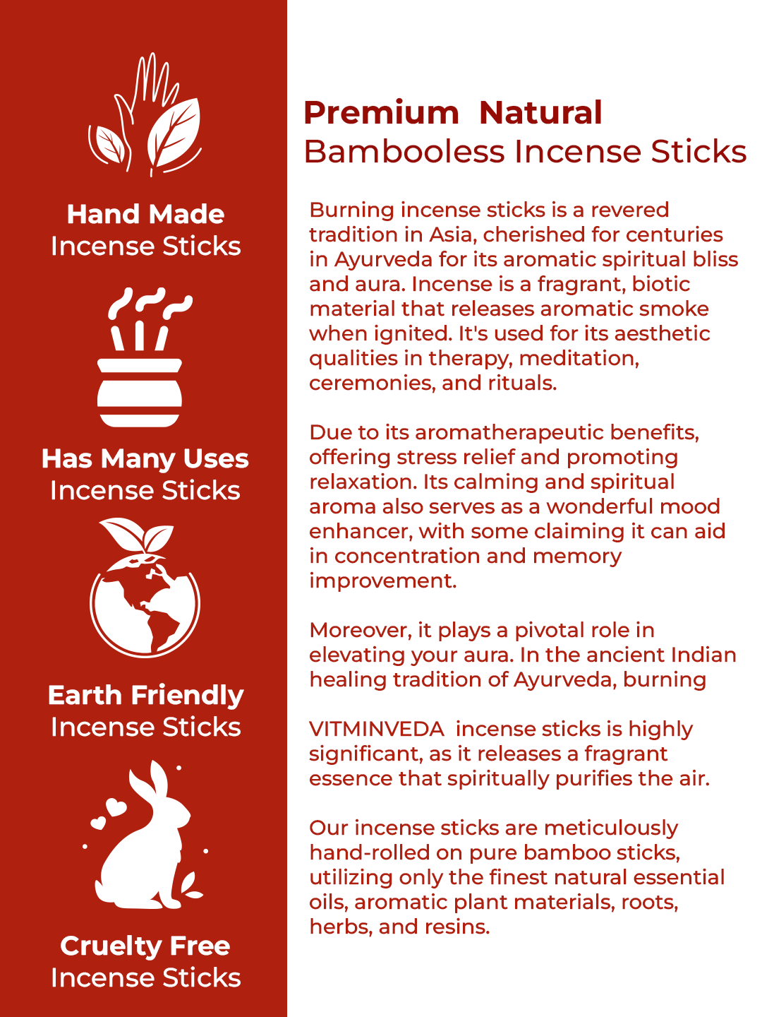 Sandal Saffron Bambooless Incense Stick