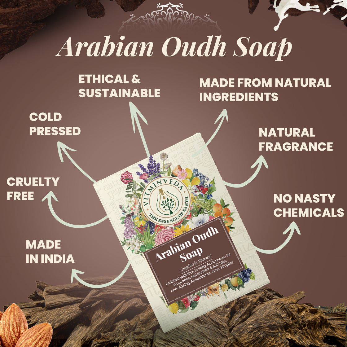 Natural Soap Combo Pack of 3 | Olive Oil, Arabian Oudh and Parijat