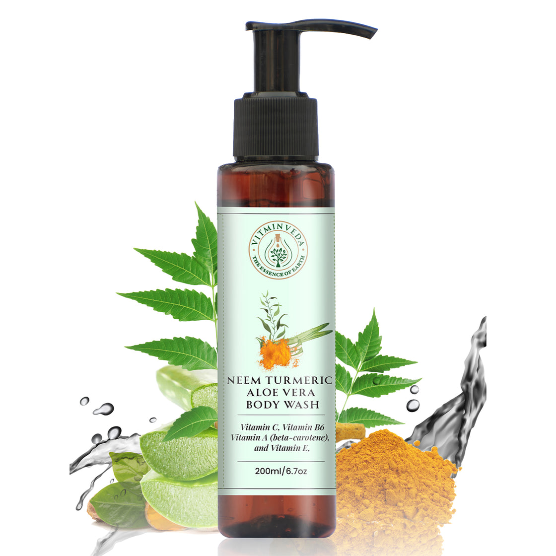 VITMINVEDA Neem Turmeric Aloe Vera Body Wash 200ml