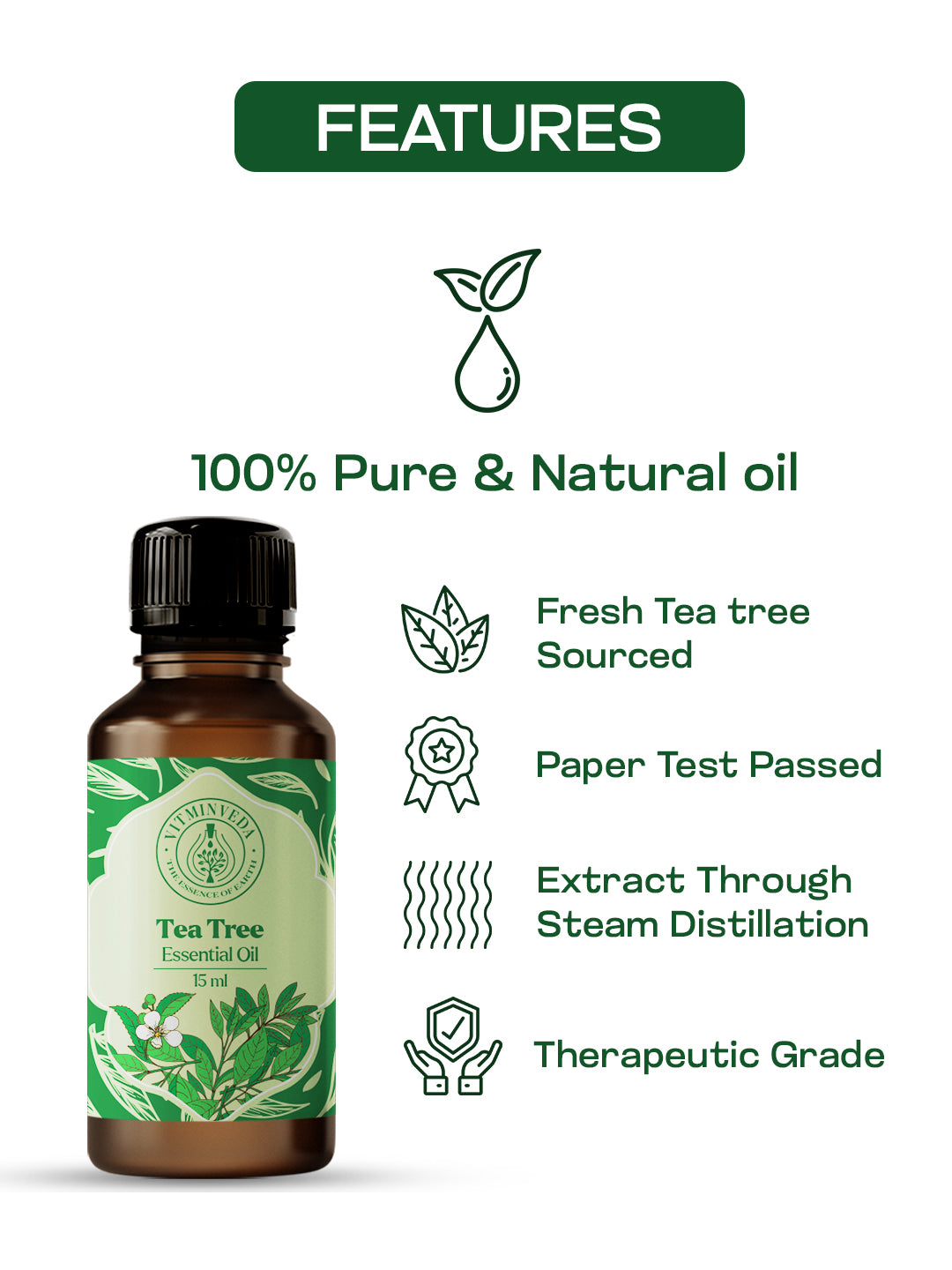 VITMINVEDA Tea Tree Essential Oil 10ml