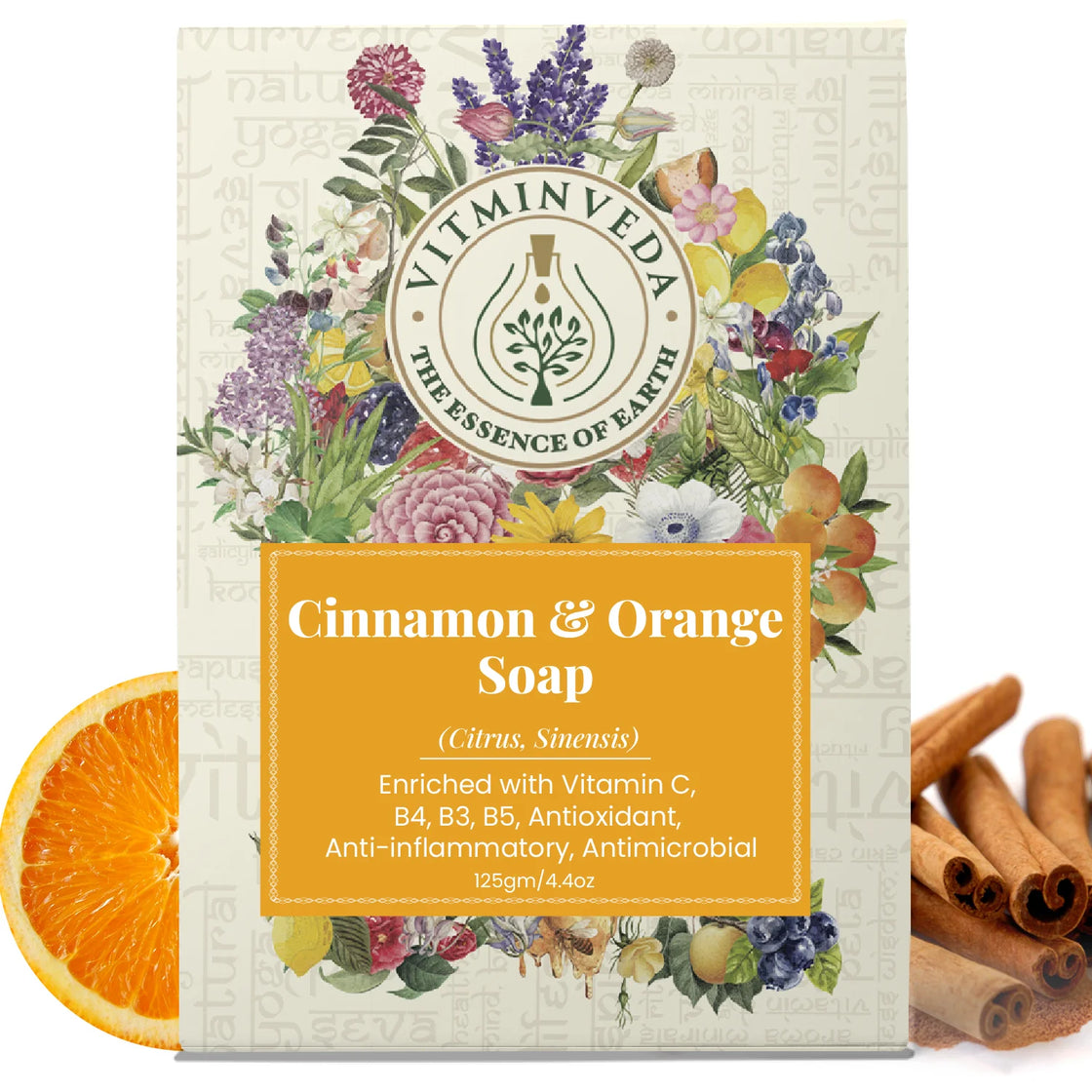 Orange and Cinnamon Soap Bar - 125gm