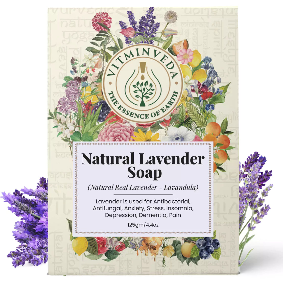 Lavender Herbal Soap Bar - 125gm