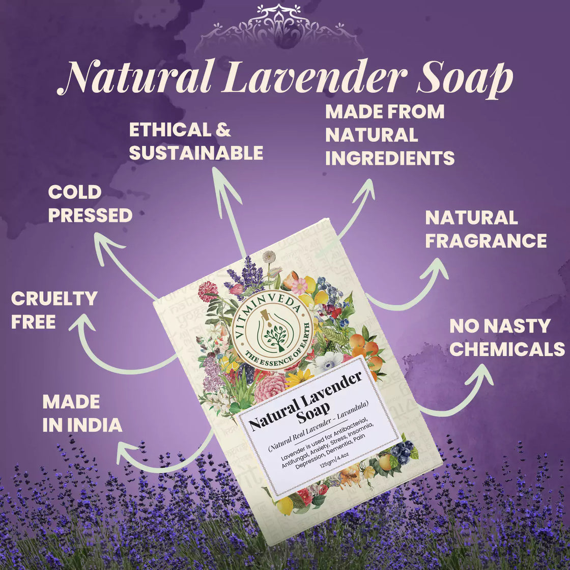 Lavender Herbal Soap Bar - 125gm