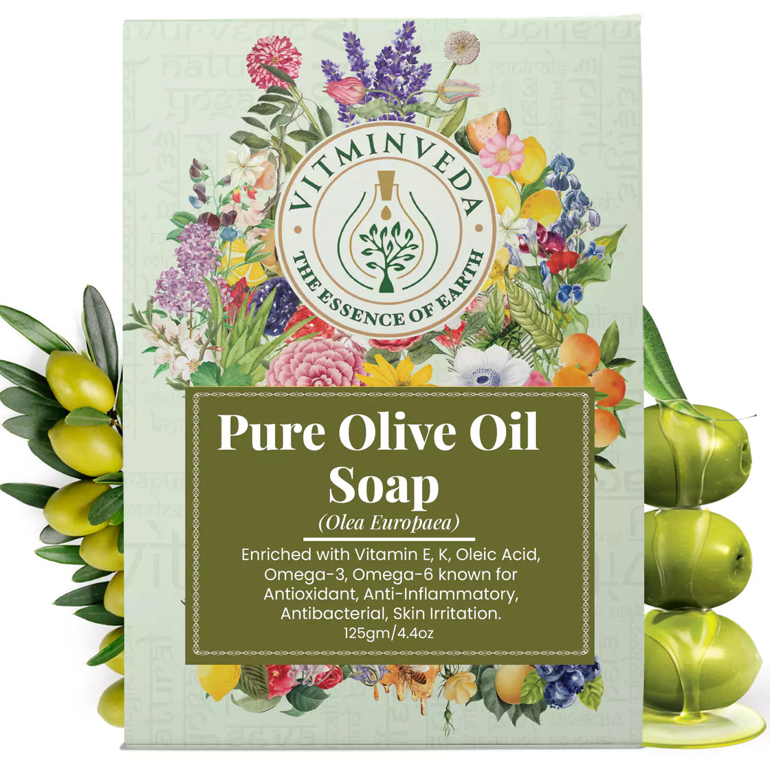 Olive Oil Herbal Soap Bar - 125gm