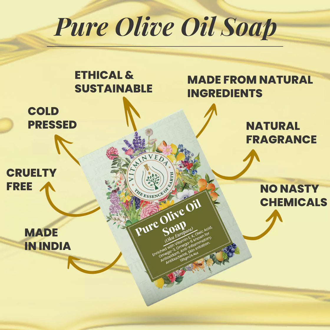 Olive Oil Herbal Soap Bar - 125gm