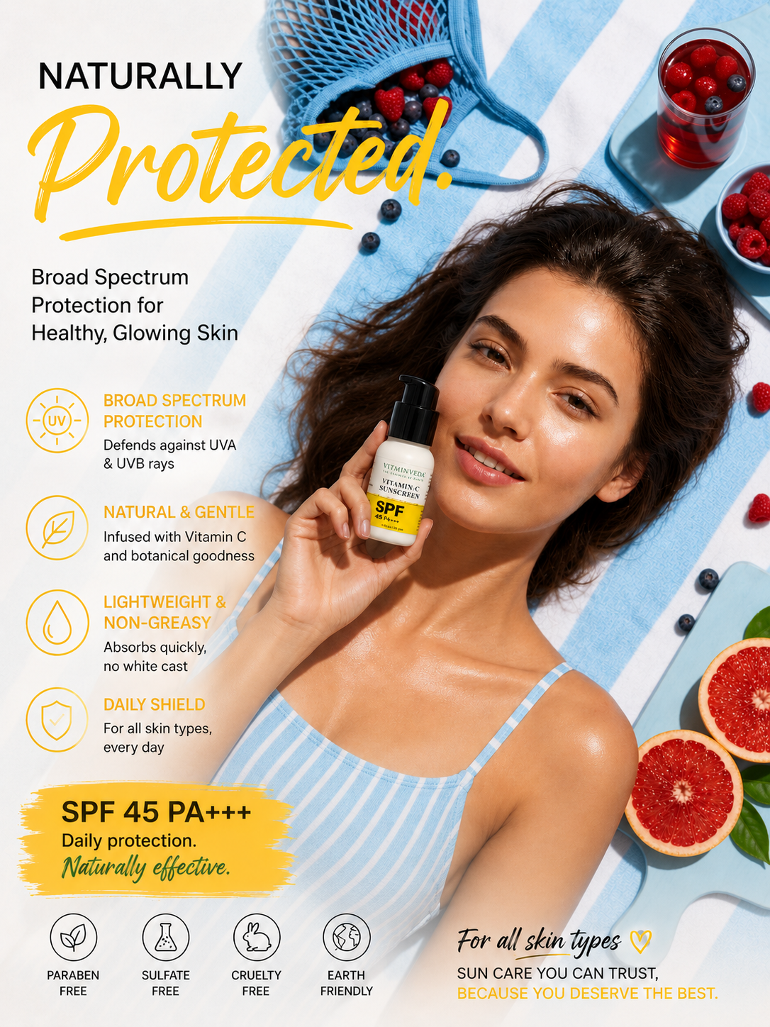 Vitamin C Sunscreen with SPF 45 PA+++ - 30ml