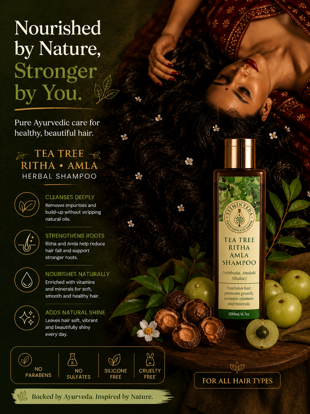 Tea Tree Ritha Amla Shampoo