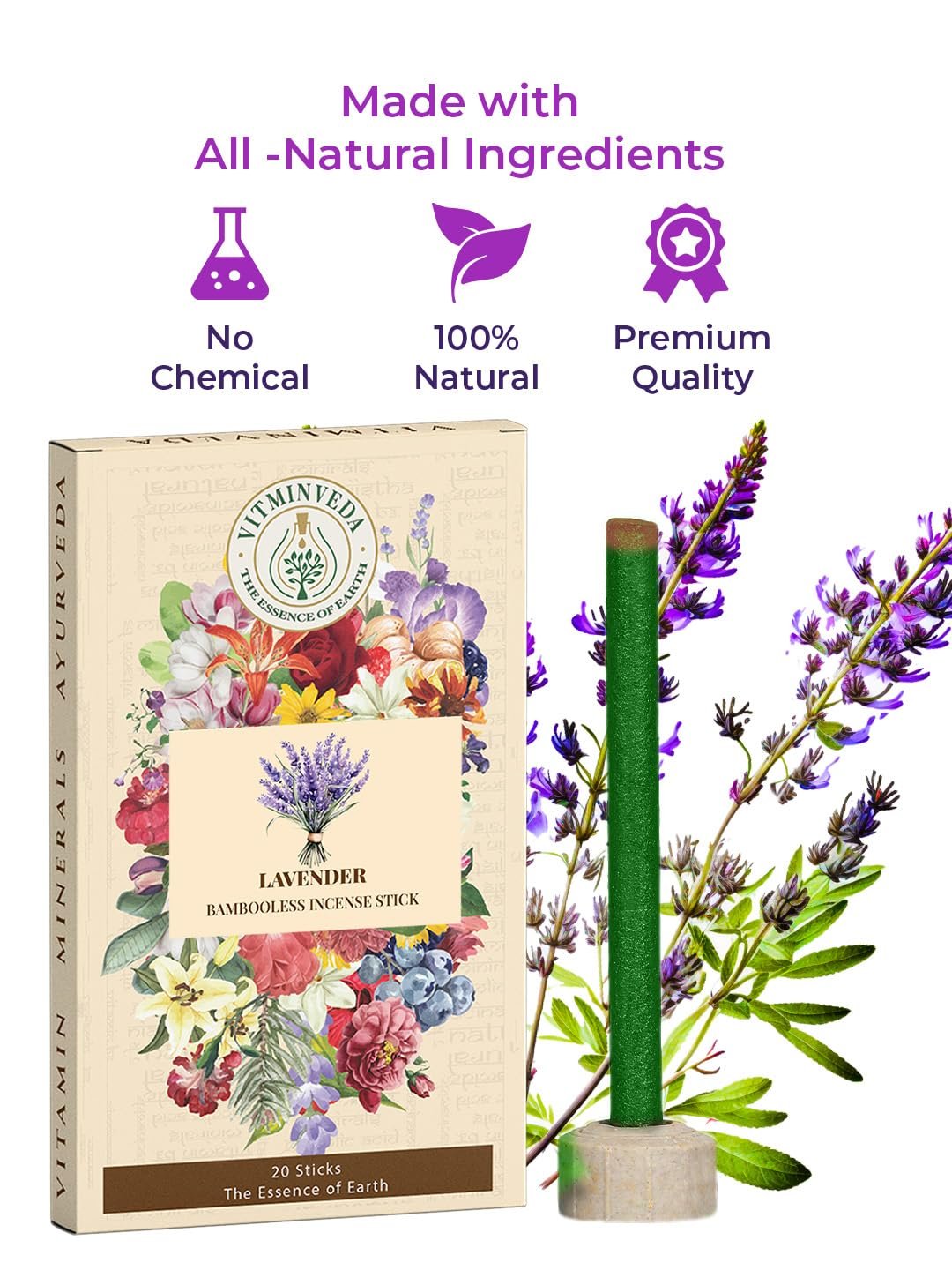 Lavender Bambooless Incense Stick