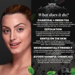 Charcoal Green Tea Herbal Soap Bar - 125gm — View 2
