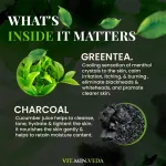 Charcoal Green Tea Herbal Soap Bar - 125gm — View 4