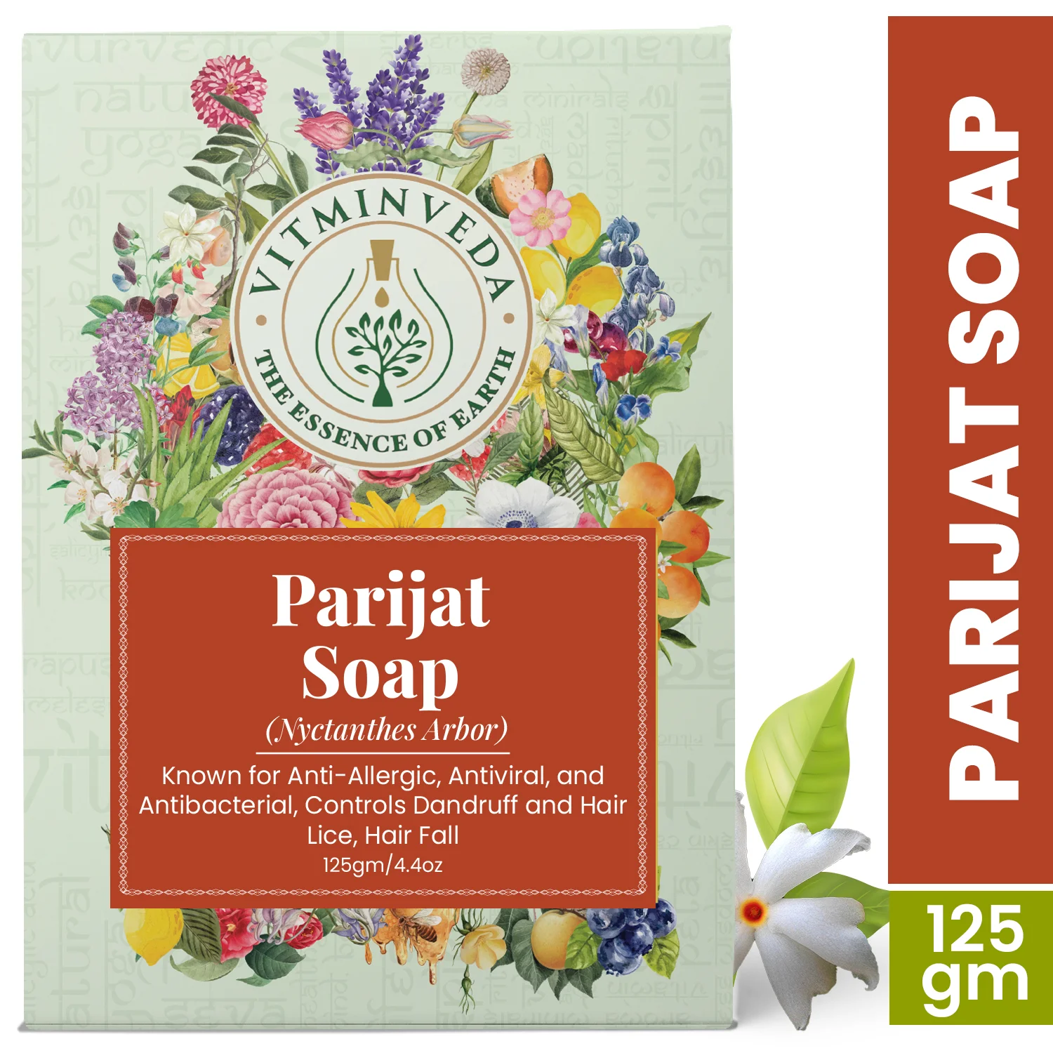 Parijat Herbal Soap Bar - 125gm - Image 7