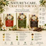 Natural Soap Combo Pack of 3 | Olive Oil, Arabian Oudh and Parijat — View 3